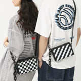 Plaid Striped Box Bag Pu Women Handbag Shoulder Bag Crossbody Bag