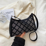 Plaid Women PU Leather Underarm Shoulder Bags Female Daily Totes Purse Pouch