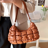 Soft Nylon Padded Tote Shoulder Bag Casual Purse Handbag Clutch