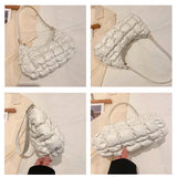 Soft Nylon Padded Tote Shoulder Bag Casual Purse Handbag Clutch