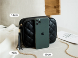Plaid Women's Small Messenger Bag Chain Bag Tote Bag Bow Handbag