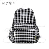 Plaid Womens Backpack Student Backpacks Large Capacity Waterproof Rucksack