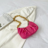 Plated Cloud Bag PU Leather Shoulder Crossbody Bag