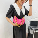 Plated Cloud Bag PU Leather Shoulder Crossbody Bag