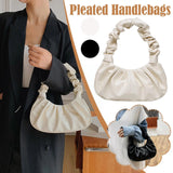 Pleated Handlebags For Women Cloud PU Bags Leisure Armpit Bag