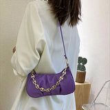 Pleated Handlebags For Women PU Cloud Bags Leisure Armpit Bag