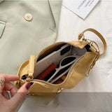 Pleated Handlebags For Women PU Cloud Bags Leisure Armpit Bag