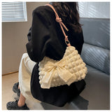 Plaid Women Crossbody Bag Bow Handbags Soft Shoulder