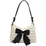 Plaid Women Crossbody Bag Bow Handbags Soft Shoulder