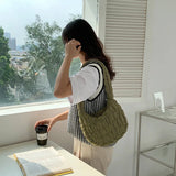 Plaid Shoulder Bag Large Capacity Women's Clutch Purse