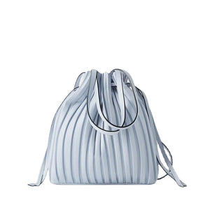 Pleated Stripe Bucket Bag Ladies Crossbody Bags for Women