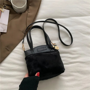 Fluffy Shoulder Bag Women Crossbody Fur Handbag