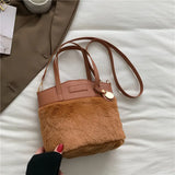 Fluffy Shoulder Bag Women Crossbody Fur Handbag