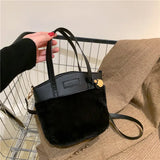 Fluffy Shoulder Bag Women Crossbody Fur Handbag