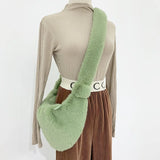 Women's Large-Capacity Furry One-Shoulder Bag