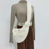 Women's Large-Capacity Furry One-Shoulder Bag