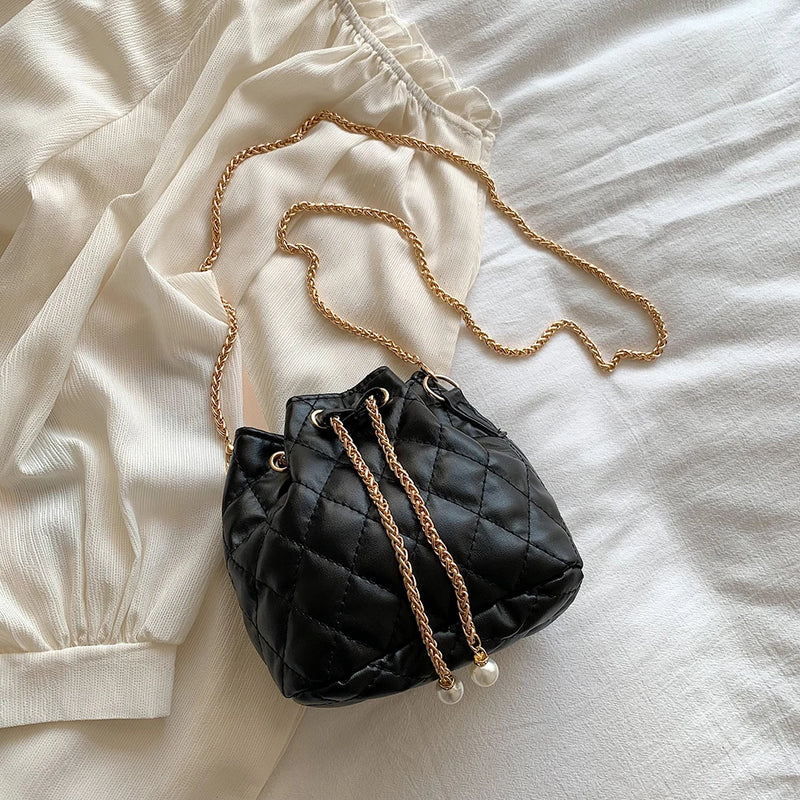 Plush Crossbody Bags Drawstring Handbag Small Purse Top-Handle Bag