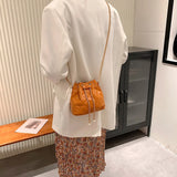 Plush Crossbody Bags Drawstring Handbag Small Purse Top-Handle Bag