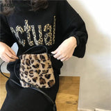 Retro Leopard Bag Women's Shoulder Messenger Mini Handbag Crossbody Bags