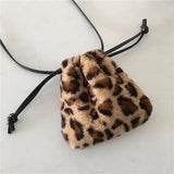 Retro Leopard Bag Women's Shoulder Messenger Mini Handbag Crossbody Bags
