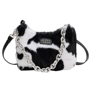 Plush Shoulder Bags Women Winter Handbags Daily Versatile Female Handbag