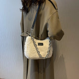 Plush Shoulder Bags Women Winter Handbags Daily Versatile Female Handbag