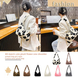 Animal Pattern Plush Shoulder Bag Mini Underarm Purse Crossbody Tote