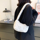 Solid Women Underarm Bag Casual Zipper Top-handle Bags