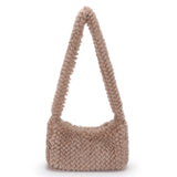 Solid Plush Underarm Bag Women Top-handle Casual Shoulder Handbags