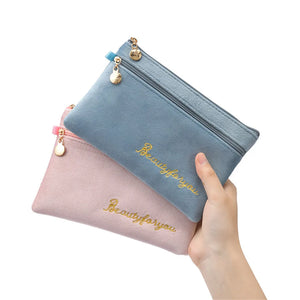 Plush Women Zipper Wallets Coin Purse Money Change Pouch