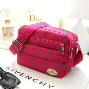 Multicolor Polka Dot Crossbody Bag Nylon Shoulder Messenger Phone Bag