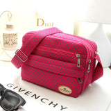 Multicolor Polka Dot Crossbody Bag Nylon Shoulder Messenger Phone Bag