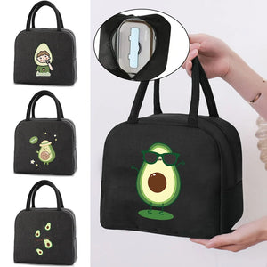 Avocado Print Insulated Lunch Bag Cooler Tote Storage