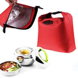 Portable Insulated Lunch Bag Cooler Lady Carry Picinic Food Tote