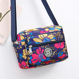 Flower Women Shoulder Bag Large Capacity Waterproof Polyester Solid Crossbody