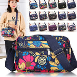 Flower Women Shoulder Bag Large Capacity Waterproof Polyester Solid Crossbody