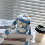 Retro Mini Bucket Bag Crossbody for Women Purse