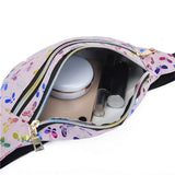 Double Zipper Chest Bag for Women Colorful Waist Bag