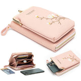 Flowers Pattern Shoulder Crossbody Bag Wallet Clutch