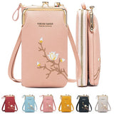 Flowers Pattern Shoulder Crossbody Bag Wallet Clutch