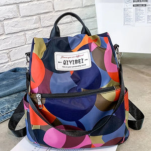 Printing Backpack Women Oxford Cloth School Bag Waterproof Travel Backpack