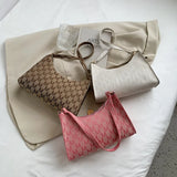 Women's PU Leather Handbag Armpit Tote Shopping Purse