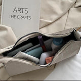 Women's PU Leather Handbag Armpit Tote Shopping Purse