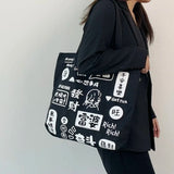 Large Capacity Canvas Shoulder Bag Casual Tote