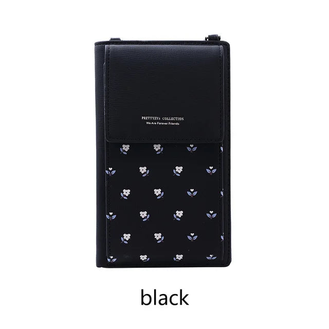 Flower Women Wallet Phone Wallet Mini Shoulder Bags Young Girl Purse