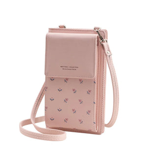 Flower Women Wallet Phone Wallet Mini Shoulder Bags Young Girl Purse