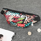 Graffiti Waist Packs Fanny Pack Waterproof Canvas Waist Bags