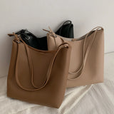 PU Leather Casual Bucket Bag Large Capacity Vintage Messenger Bag