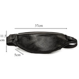 PU Leather Waist Bag Men Fanny Pack Male Heuptas Bum Banana Bag