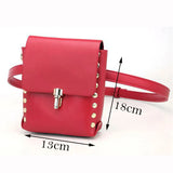 Women Rivet Money Pouch Travel Waist Bags Lady Bar Nightclub Waist